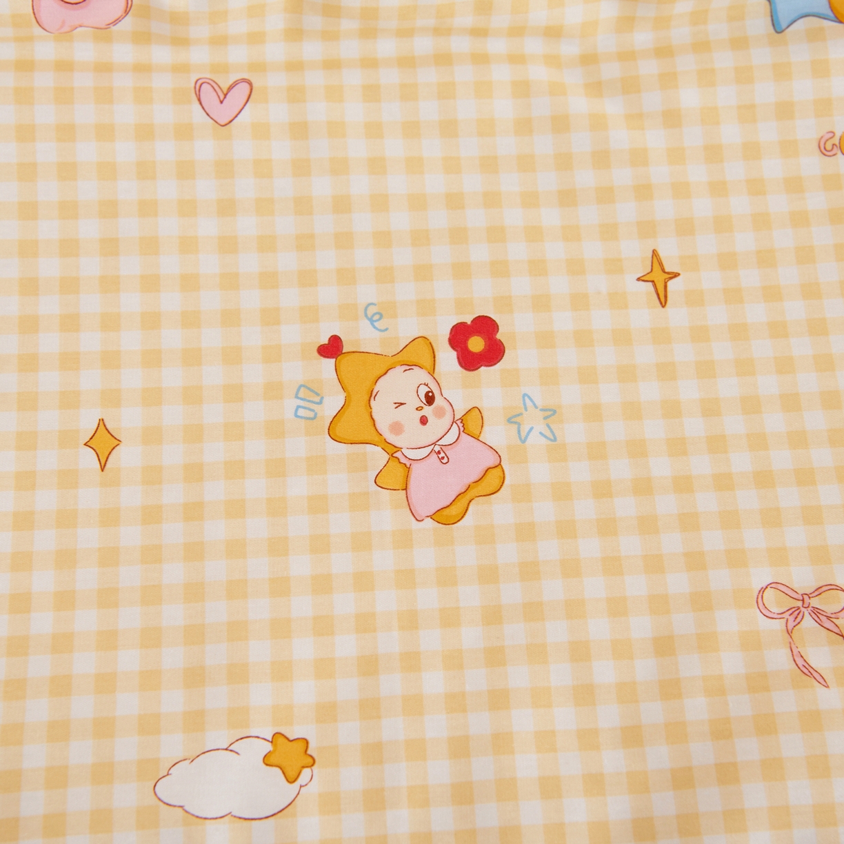 91家纺网 家纺一手货源 找家纺 芭伯妮2025AB版全棉幼儿园三件套儿童被子套件六件套 甜蜜小精灵