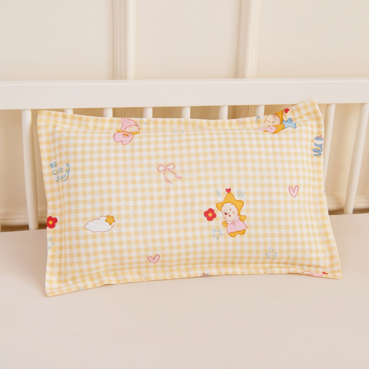 91家纺网 家纺一手货源 找家纺 芭伯妮2025AB版全棉幼儿园三件套儿童被子套件六件套 甜蜜小精灵