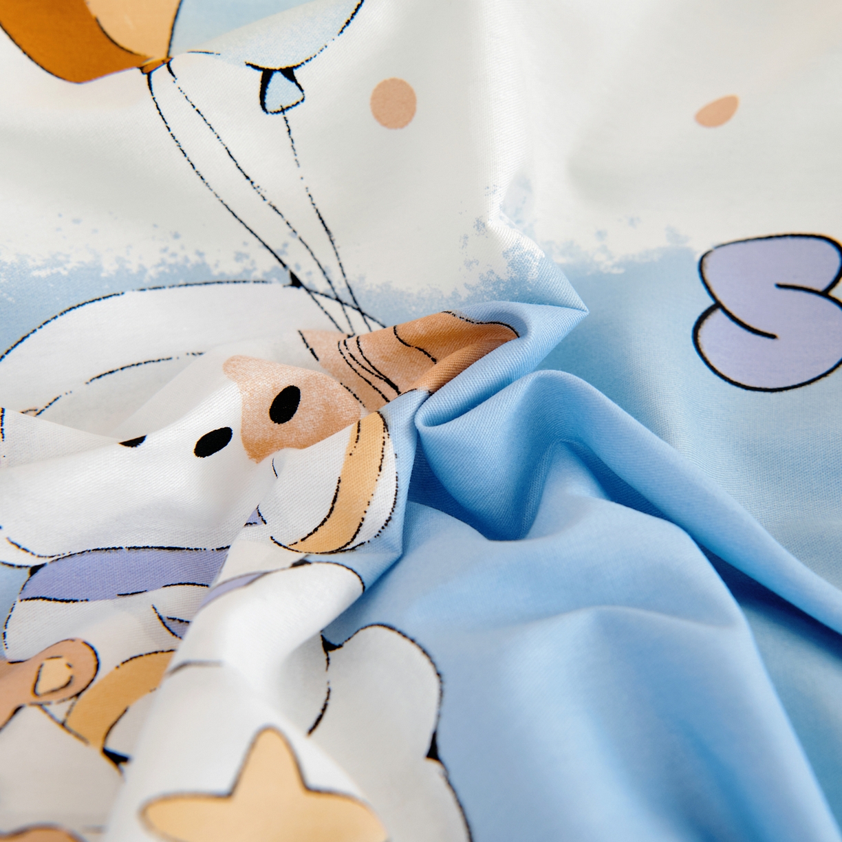 91家纺网 家纺一手货源 找家纺 芭伯妮2025AB版全棉幼儿园三件套儿童被子套件六件套 汪汪宇航记