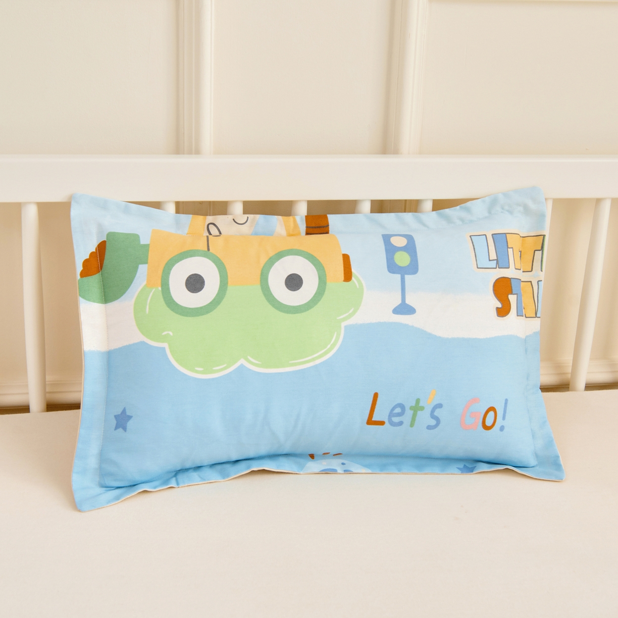 91家纺网 家纺一手货源 找家纺 芭伯妮2025AB版全棉幼儿园三件套儿童被子套件六件套 云朵小汽车