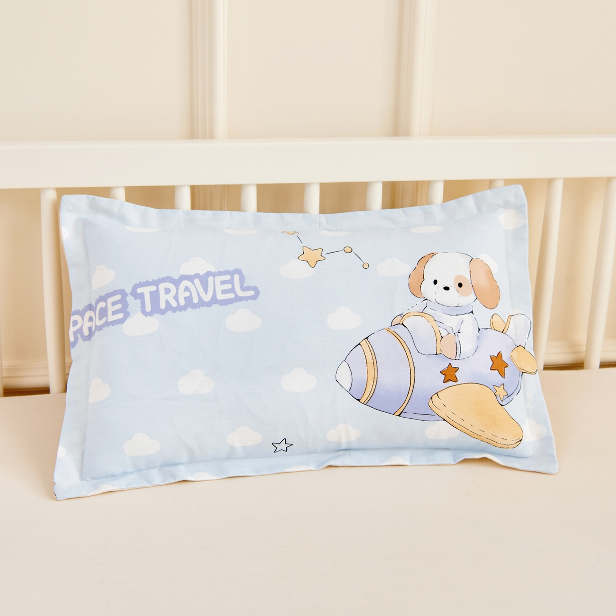 91家纺网 家纺一手货源 找家纺 芭伯妮 2026新款全棉AB版幼儿园三件套宝宝午睡被子六件套儿童被套多件套（第一批） 汪汪宇航记