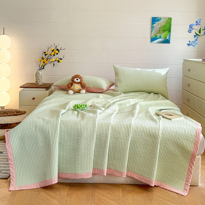 91家纺网 家纺一手货源 找家纺 （总）木楌家居 2026新款锦氨凉感床盖三件套