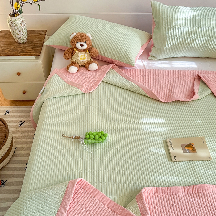 91家纺网 家纺一手货源 找家纺 （总）木楌家居 2026新款锦氨凉感床盖三件套