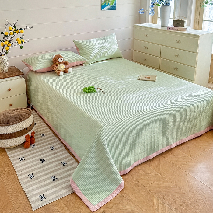 91家纺网 家纺一手货源 找家纺 （总）木楌家居 2026新款锦氨凉感床盖三件套