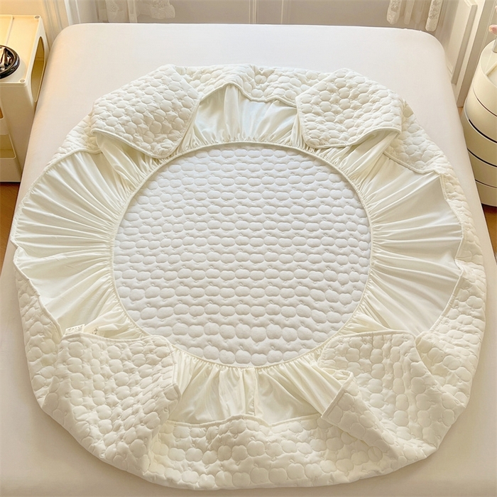 91家纺网 家纺一手货源 找家纺 总梦舒羽2025新款抗菌隔尿防水四季款夹棉加厚床笠床垫保护罩床垫套