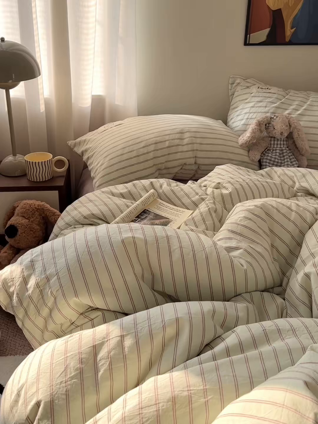 91家纺网 家纺一手货源 找家纺 （总）艾咪-Amy ntmy 2026春夏新款布标款全棉纯棉色织水洗棉四件套-告白