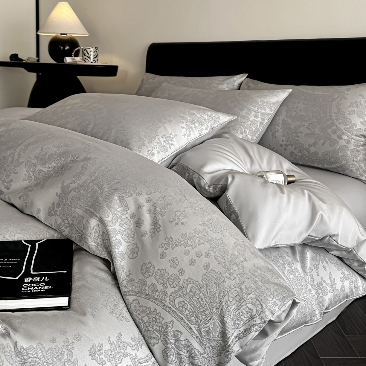 莱登卡奴 2026新款A类50S天丝棉色织提花系列四件套 德萨利