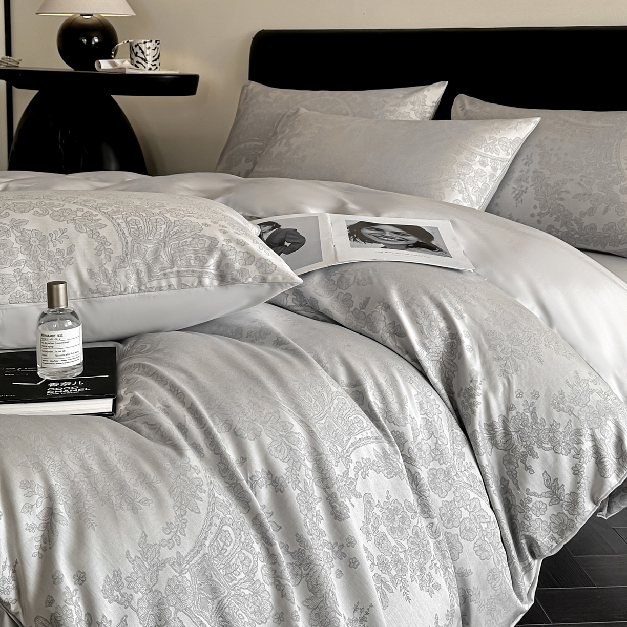 91家纺网 家纺一手货源 找家纺 莱登卡奴 2026新款A类50S天丝棉色织提花系列四件套 德萨利