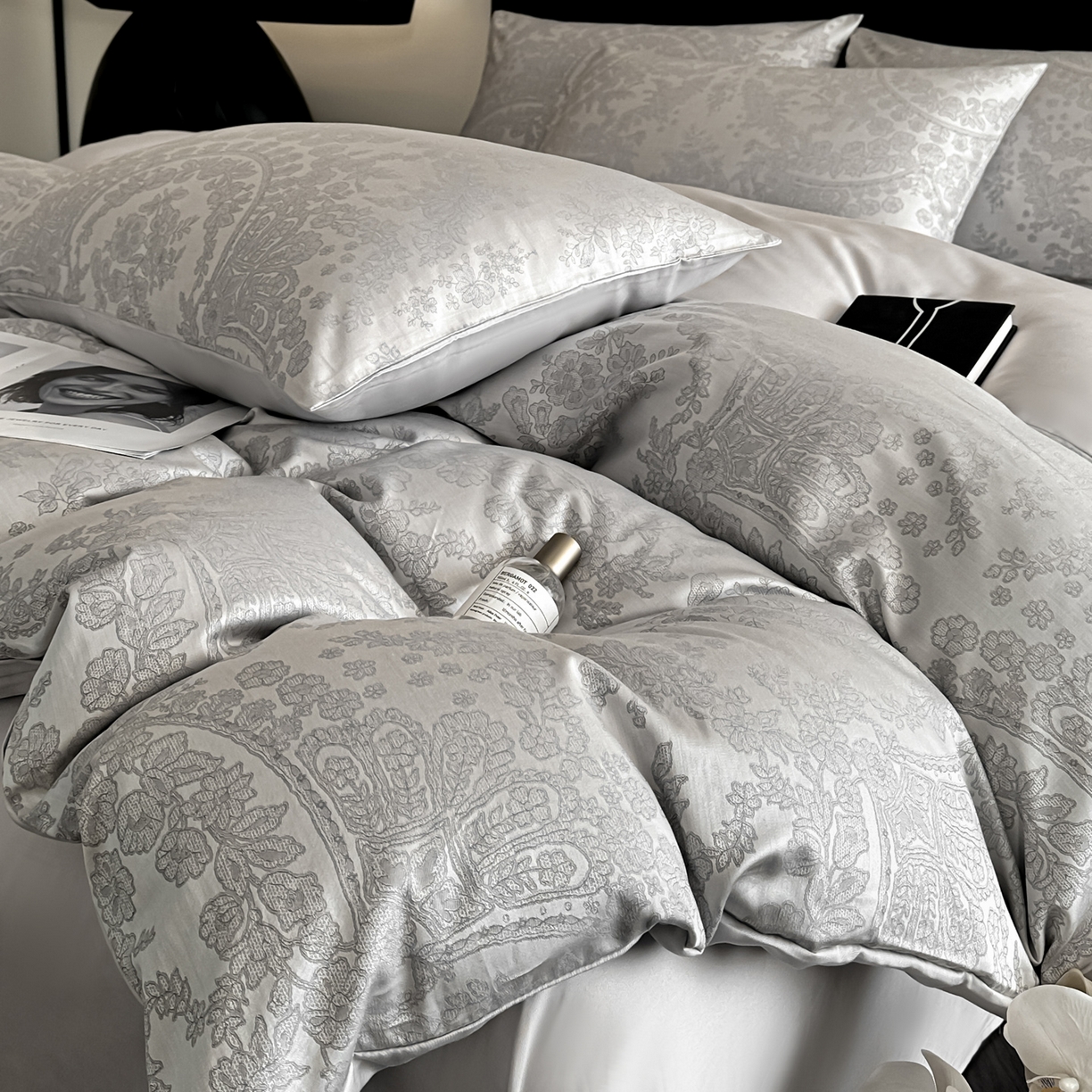 91家纺网 家纺一手货源 找家纺 莱登卡奴 2026新款A类50S天丝棉色织提花系列四件套 德萨利