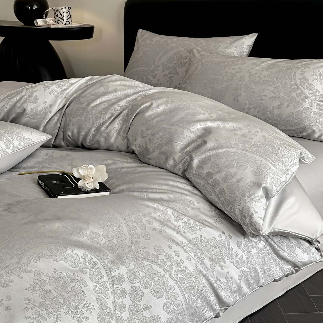 91家纺网 家纺一手货源 找家纺 莱登卡奴 2026新款A类50S天丝棉色织提花系列四件套 德萨利