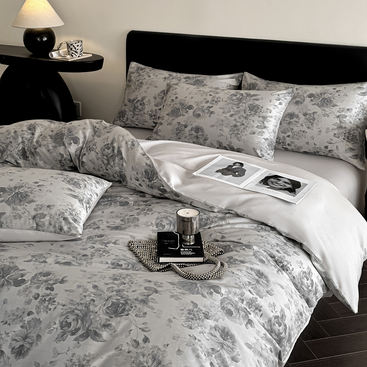 91家纺网 家纺一手货源 找家纺 莱登卡奴 2026新款A类50S天丝棉色织提花系列四件套 繁花玉露