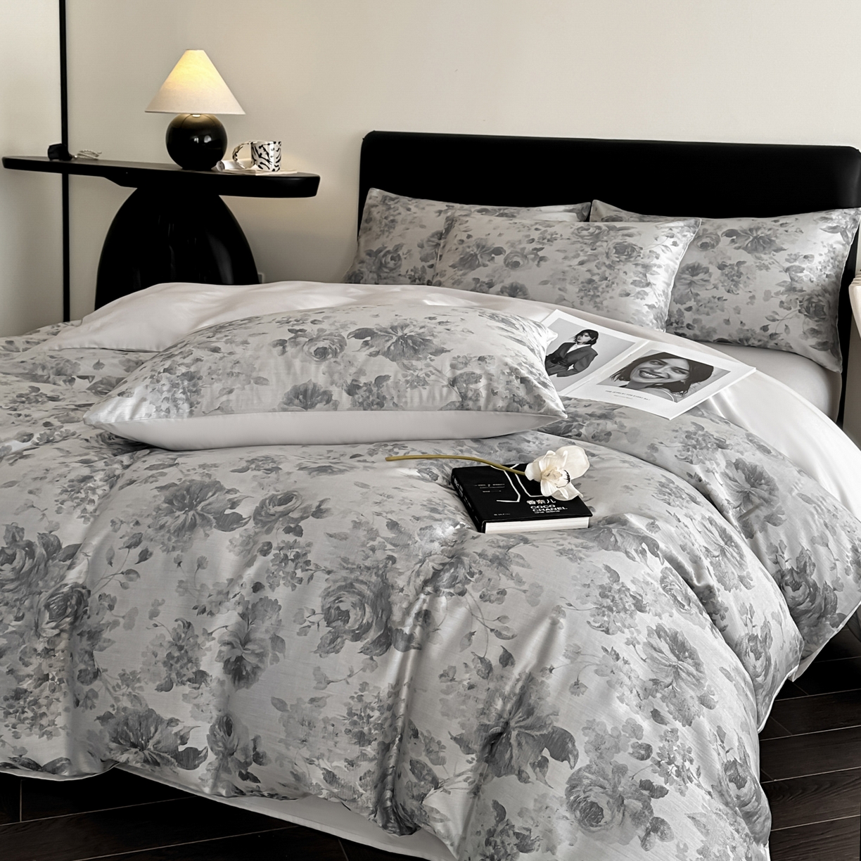 91家纺网 家纺一手货源 找家纺 莱登卡奴 2026新款A类50S天丝棉色织提花系列四件套 繁花玉露