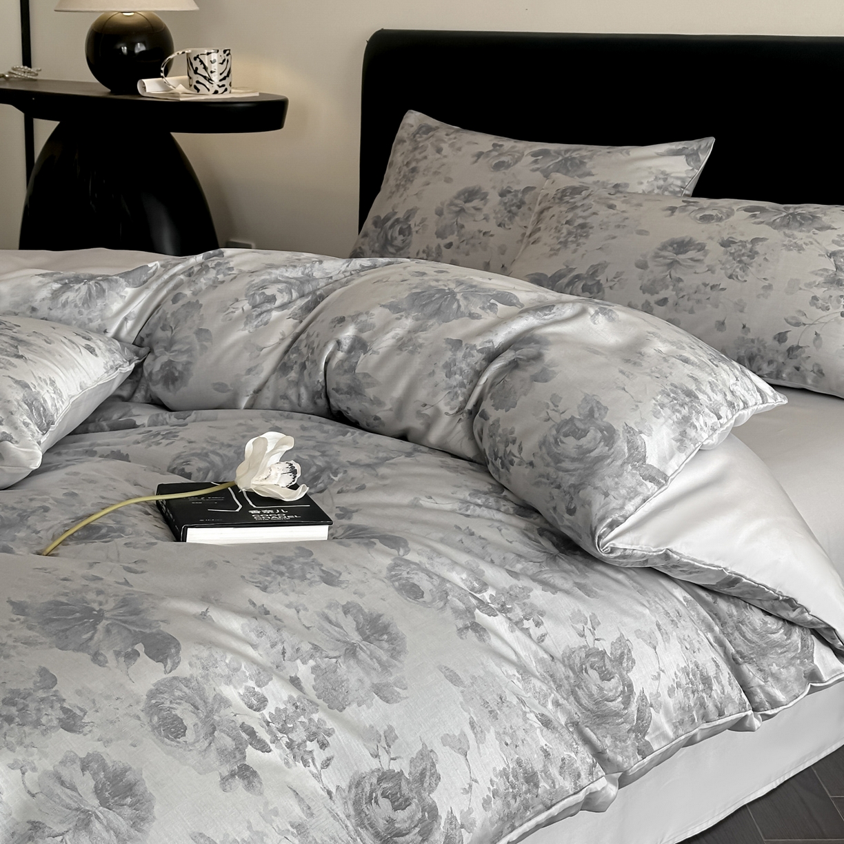 91家纺网 家纺一手货源 找家纺 莱登卡奴 2026新款A类50S天丝棉色织提花系列四件套 繁花玉露