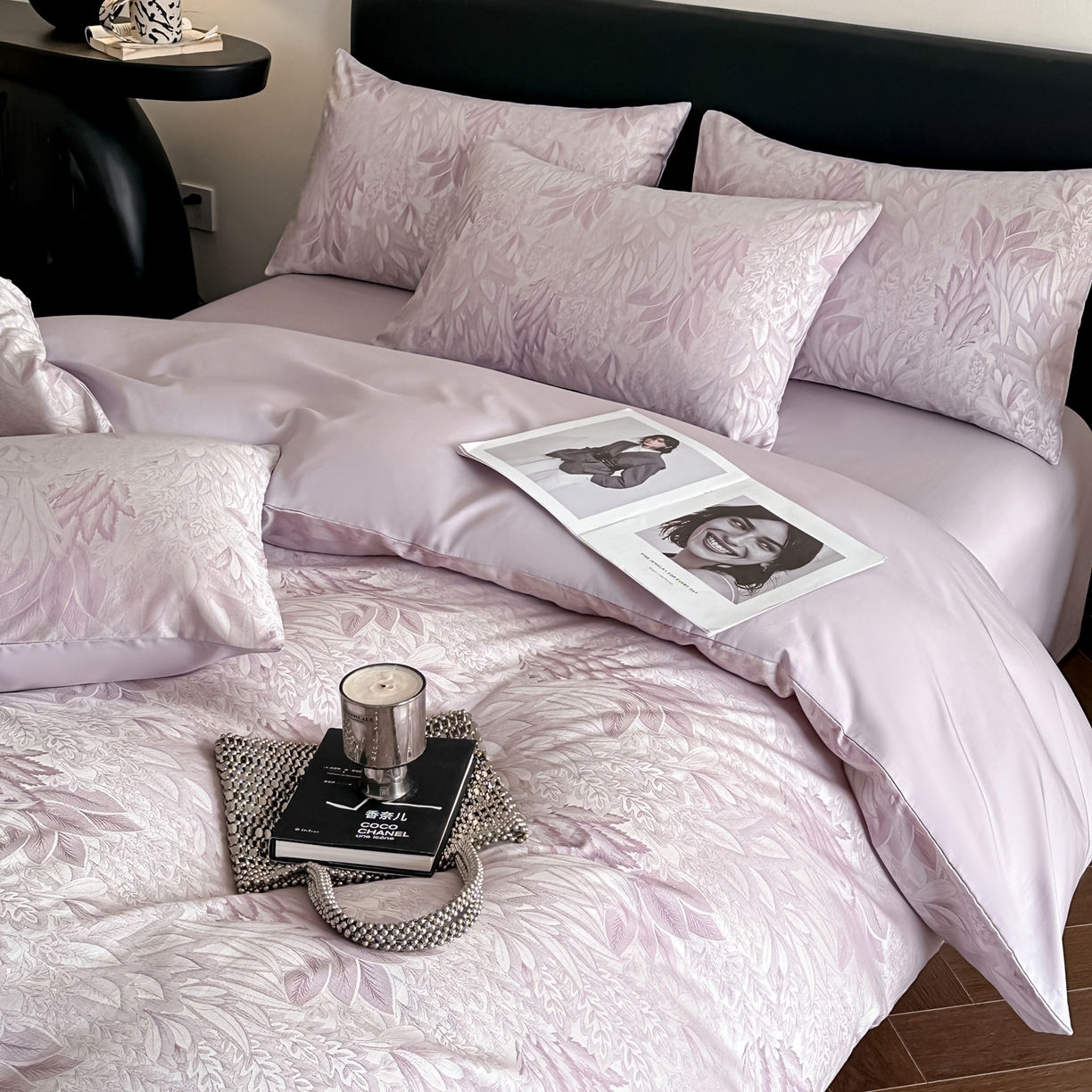 91家纺网 家纺一手货源 找家纺 莱登卡奴 2026新款A类50S天丝棉色织提花系列四件套 色织莫妮卡