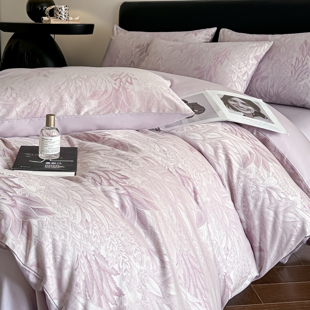 91家纺网 家纺一手货源 找家纺 莱登卡奴 2026新款A类50S天丝棉色织提花系列四件套 色织莫妮卡