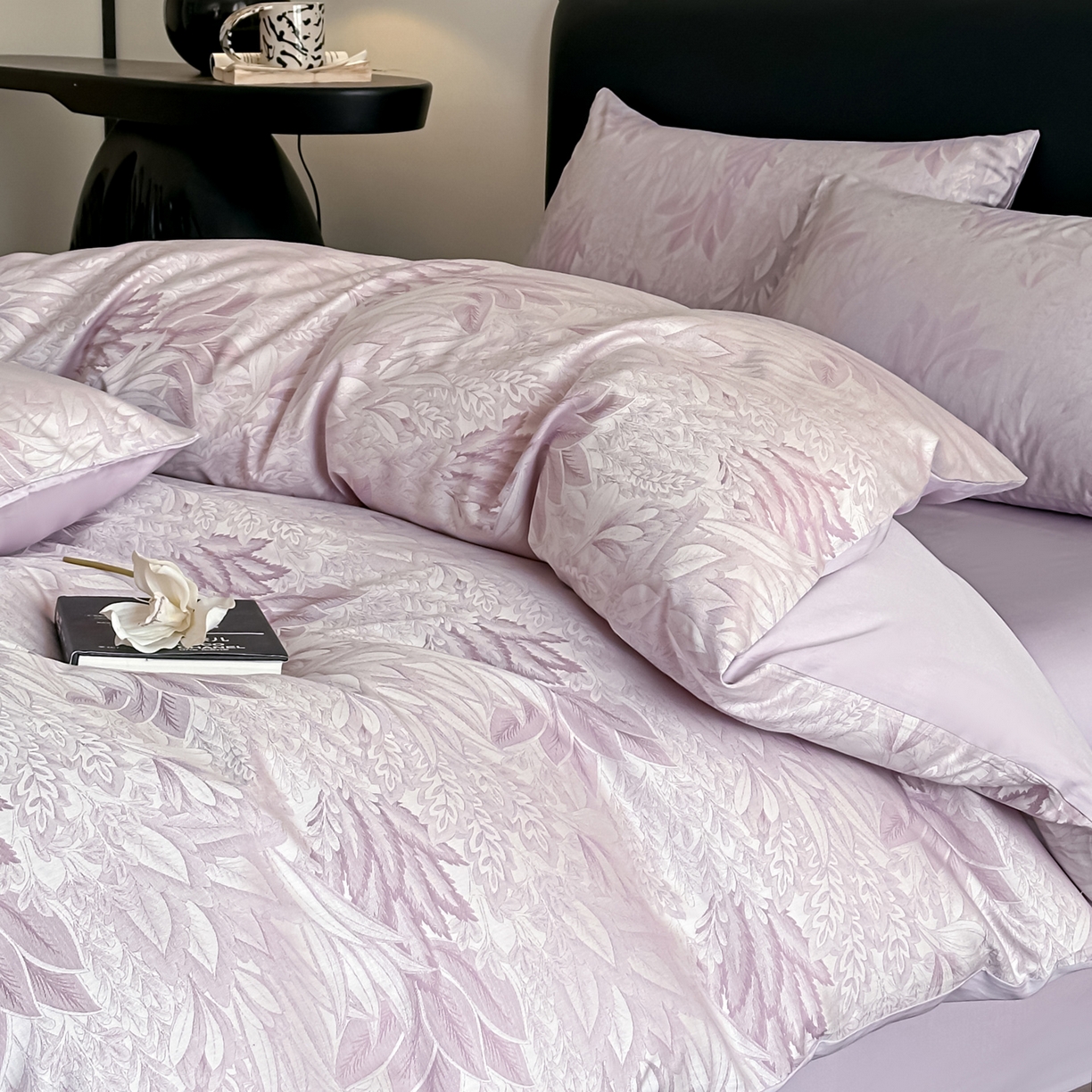 91家纺网 家纺一手货源 找家纺 莱登卡奴 2026新款A类50S天丝棉色织提花系列四件套 色织莫妮卡