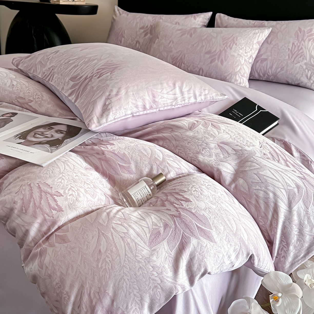 91家纺网 家纺一手货源 找家纺 莱登卡奴 2026新款A类50S天丝棉色织提花系列四件套 色织莫妮卡