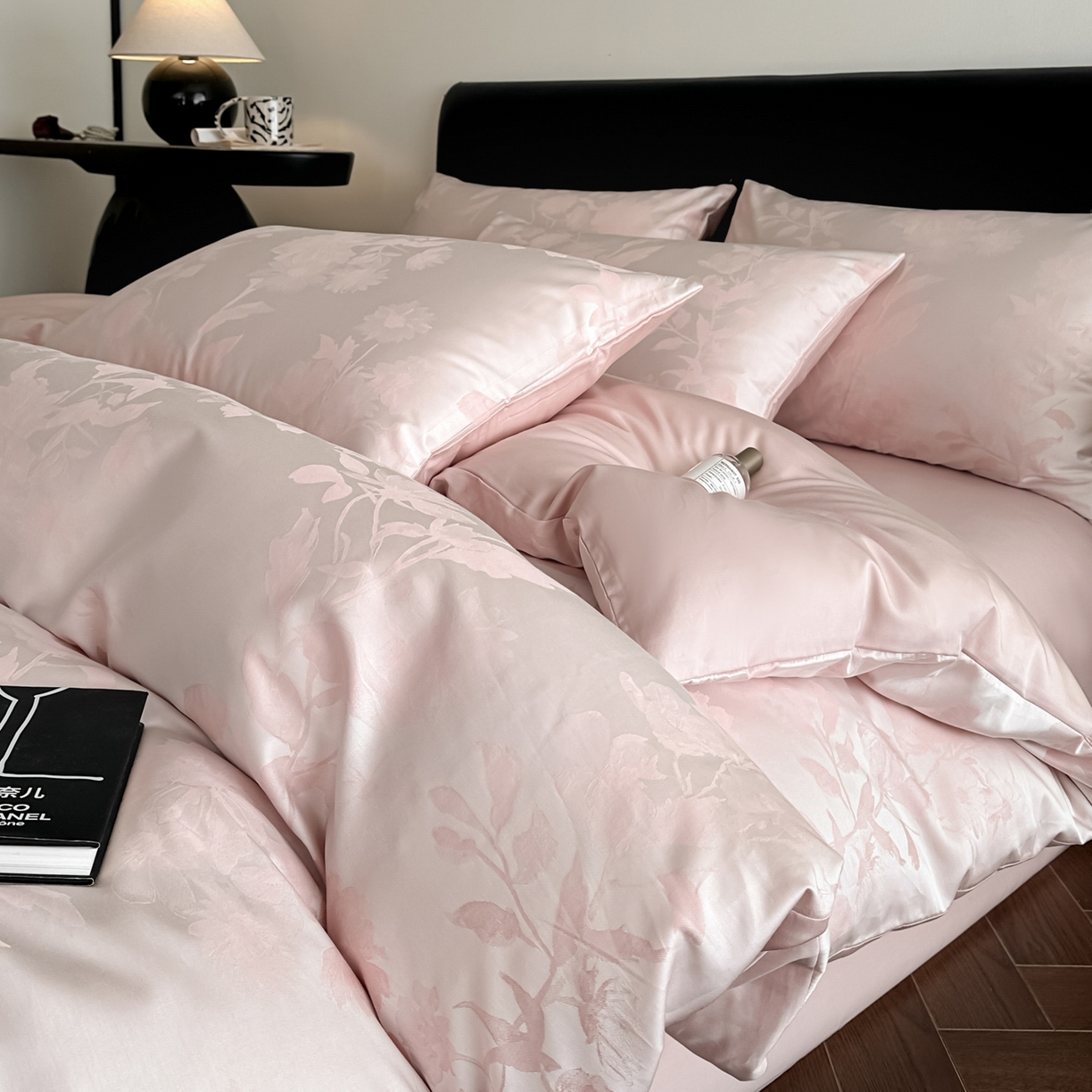 莱登卡奴 2026新款A类50S天丝棉色织提花系列四件套 晚风逐梦