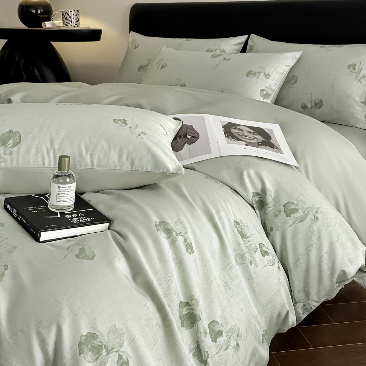 91家纺网 家纺一手货源 找家纺 莱登卡奴 2026新款A类50S天丝棉色织提花系列四件套 伊芙琳