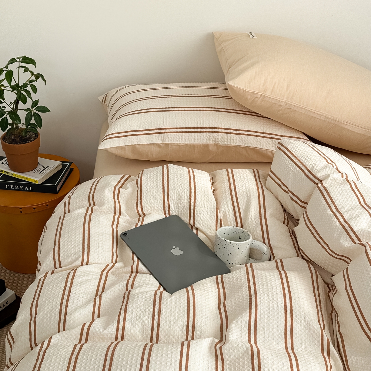 91家纺网 家纺一手货源 找家纺 （总）蓝邻家纺 2026新款全棉纯棉华夫格ins风四件套系列