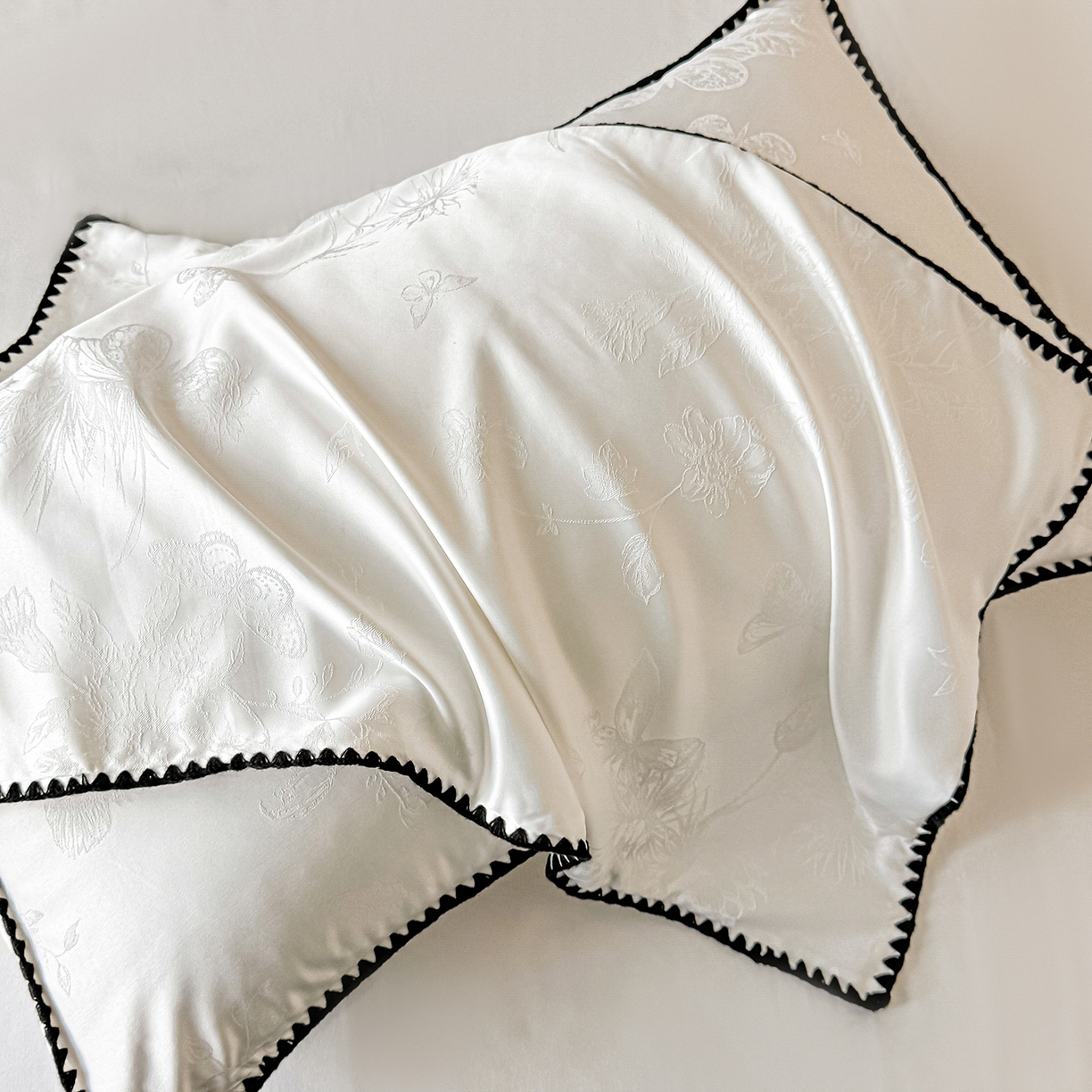 91家纺网 家纺一手货源 找家纺 （总）置顶家纺 2026新款亲肤提花贝壳边四件套-初柠