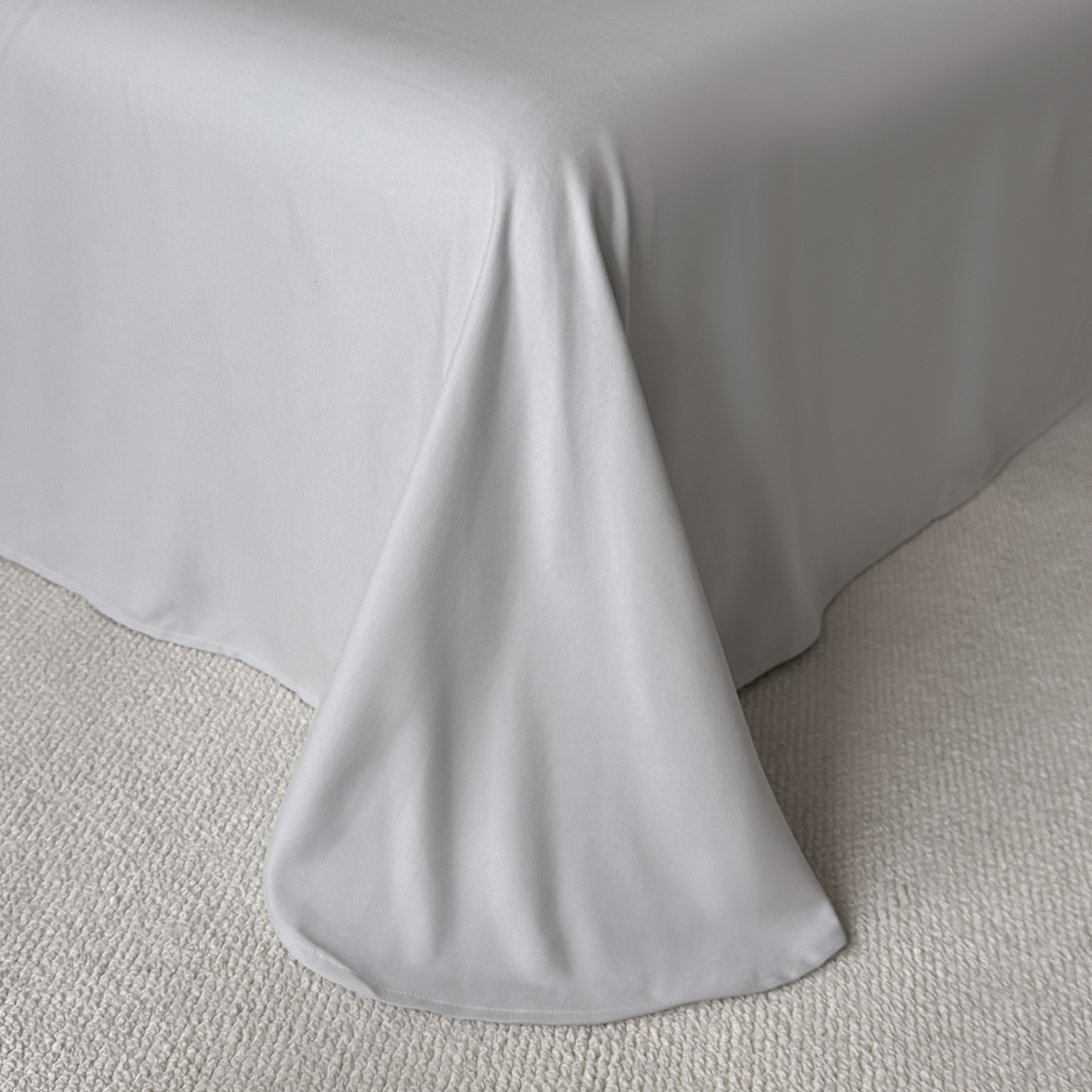 91家纺网 家纺一手货源 找家纺 置顶家纺 2026新款亲肤提花贝壳边四件套-初柠 初柠-灰色