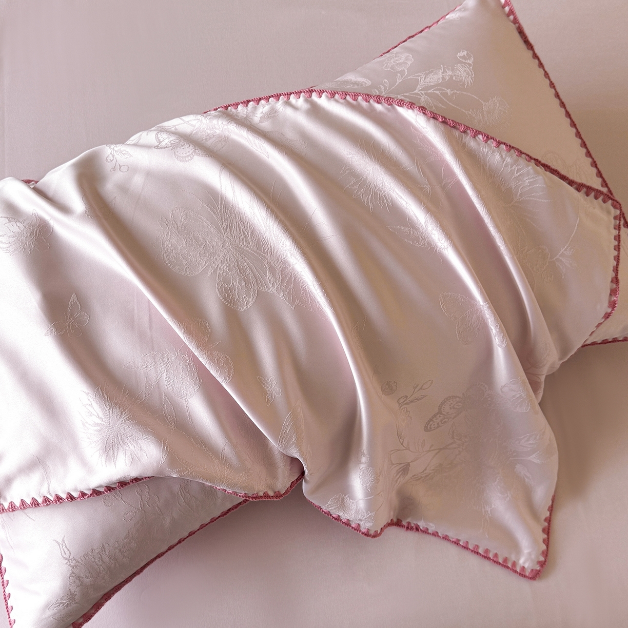 91家纺网 家纺一手货源 找家纺 置顶家纺 2026新款亲肤提花贝壳边四件套-初柠 初柠-浅豆沙