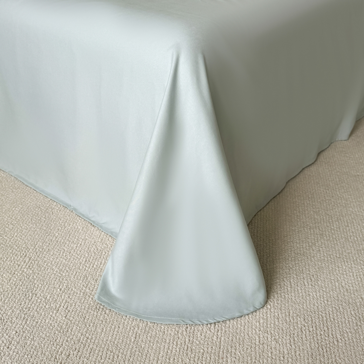 91家纺网 家纺一手货源 找家纺 置顶家纺 2026新款亲肤提花贝壳边四件套-初柠 初柠-月影蓝