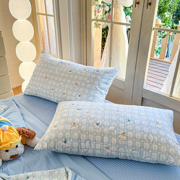 91家纺网 家纺一手货源 找家纺 （总）木楌家居 2026新款全棉纱布云感冰冰被床盖四件套系列