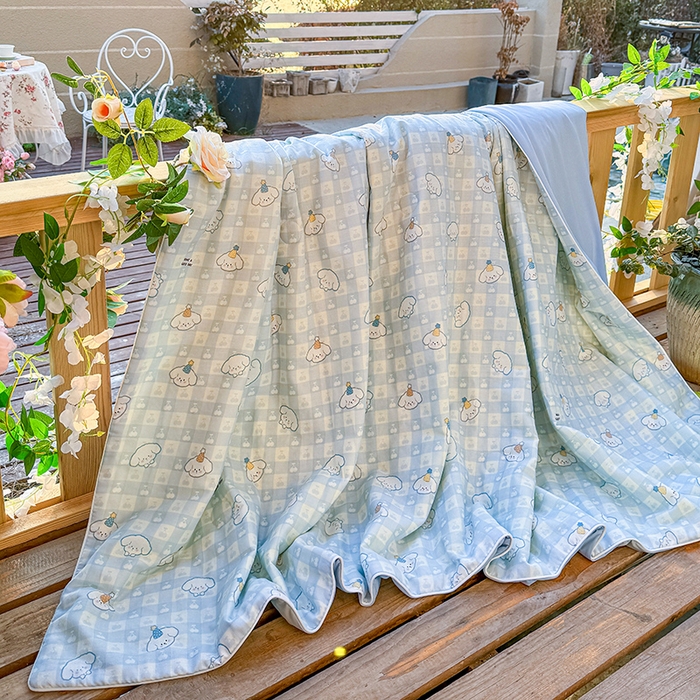 91家纺网 家纺一手货源 找家纺 （总）木楌家居 2026新款全棉纱布云感冰冰被床盖四件套系列