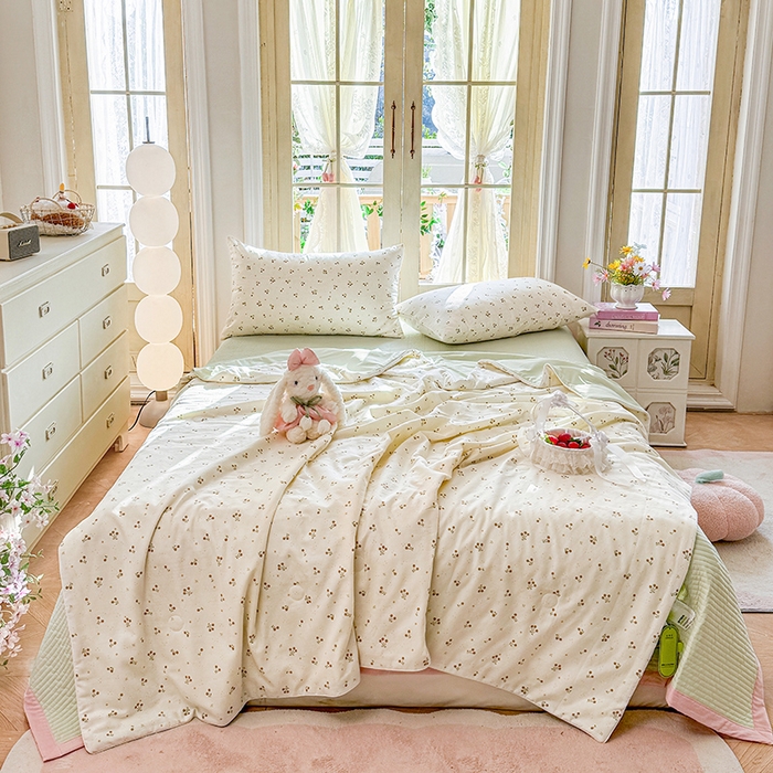 木楌家居 2026新款全棉纱布云感冰冰被床盖四件套系列 时光里