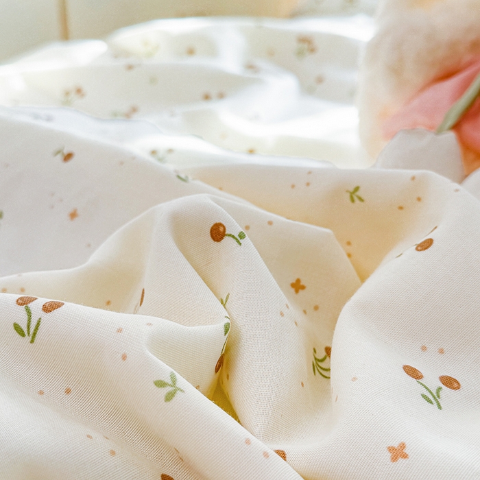 91家纺网 家纺一手货源 找家纺 木楌家居 2026新款全棉纱布云感冰冰被床盖四件套系列 时光里