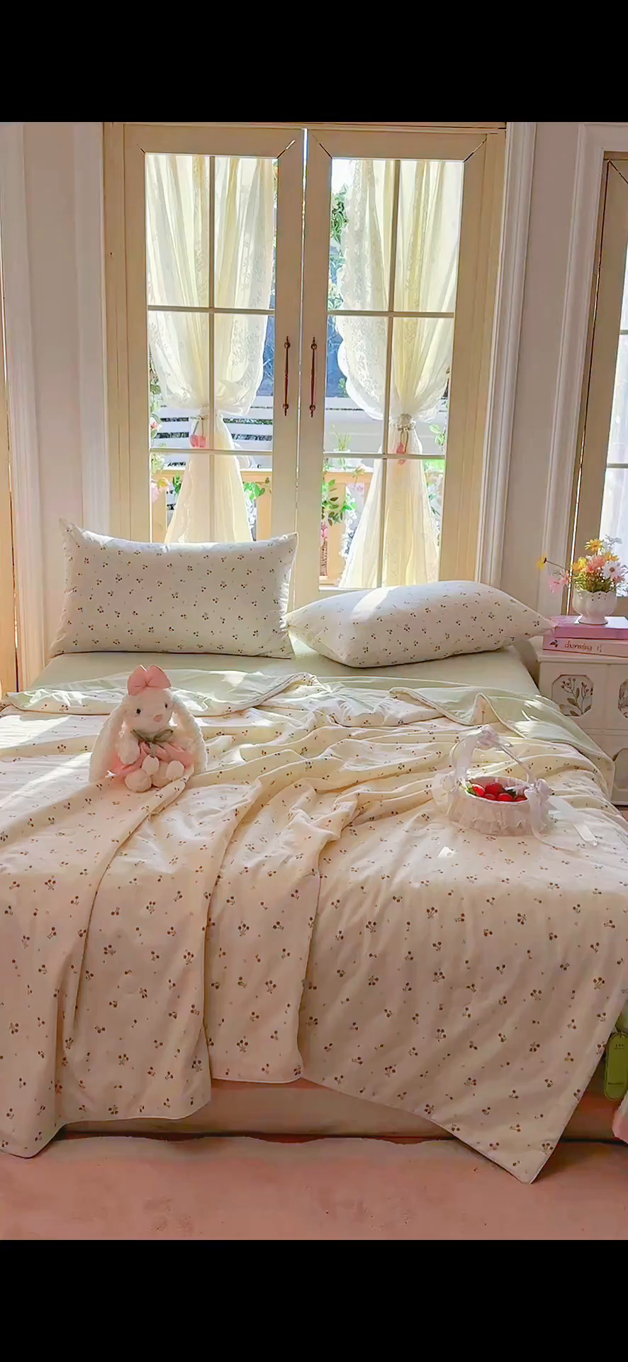 91家纺网 家纺一手货源 找家纺 木楌家居 2026新款全棉纱布云感冰冰被床盖四件套系列 时光里