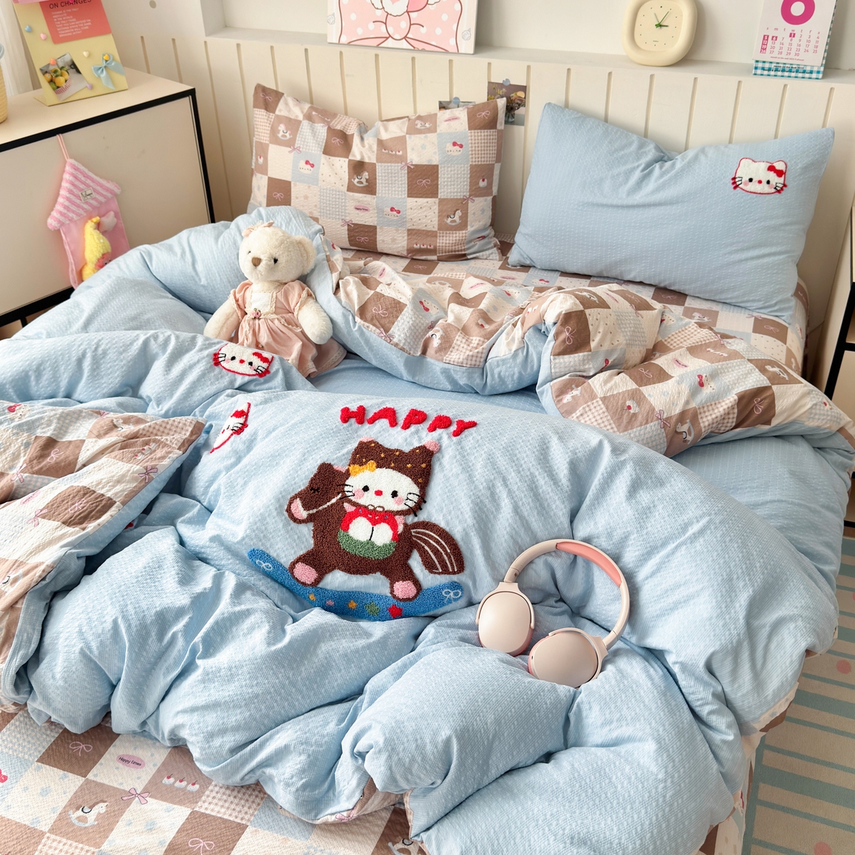 91家纺网 家纺一手货源 找家纺 （总）橙意 2026新款高克重A类泡芙纱毛巾绣四件套