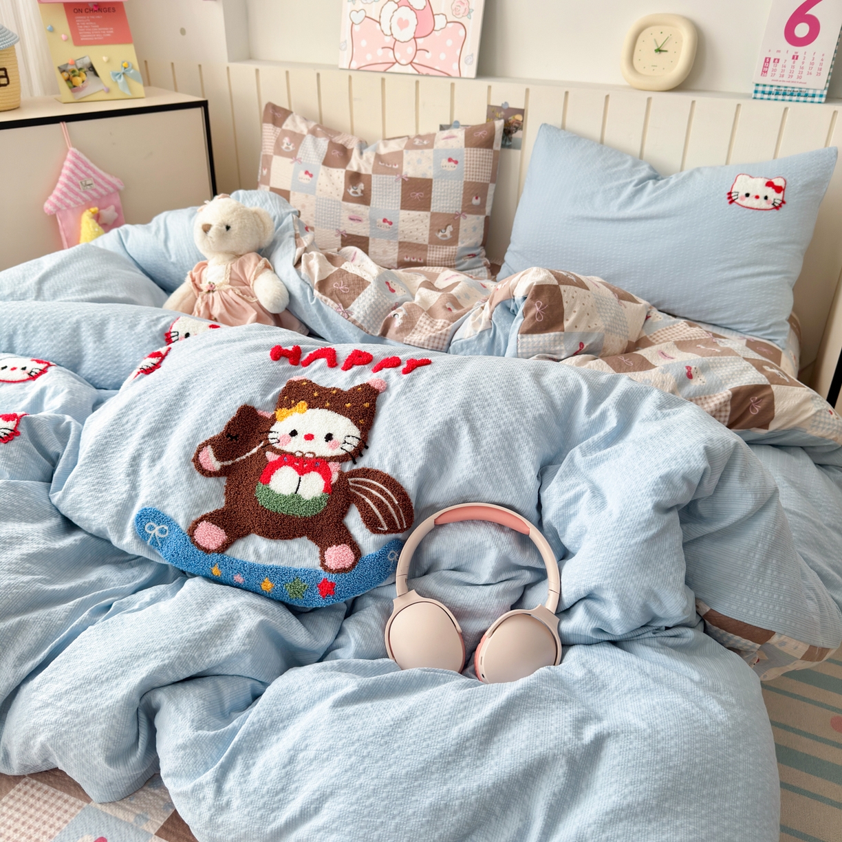 91家纺网 家纺一手货源 找家纺 （总）橙意 2026新款高克重A类泡芙纱毛巾绣四件套