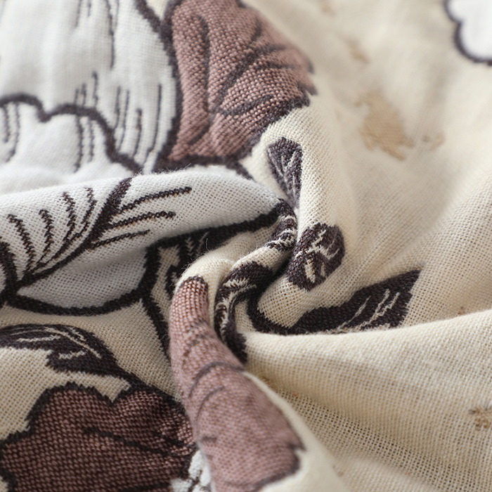 91家纺网 家纺一手货源 找家纺 娇兰毛巾 2026新款7A抗菌全棉A类加厚五层纱布加双绑带枕巾 花枝舞醉