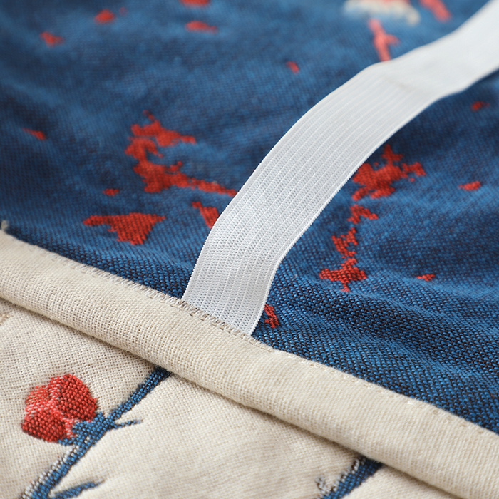 91家纺网 家纺一手货源 找家纺 娇兰毛巾 2026新款7A抗菌全棉A类加厚五层纱布加双绑带枕巾 花藏