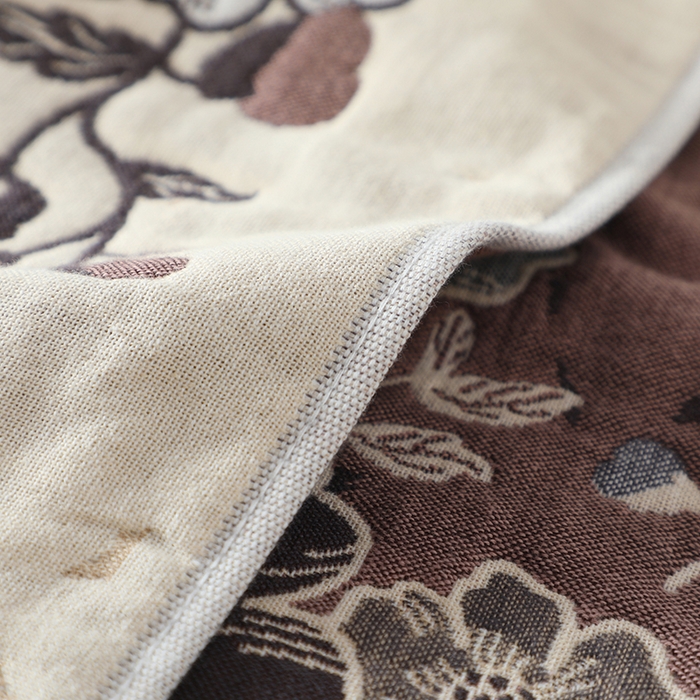 91家纺网 家纺一手货源 找家纺 娇兰毛巾 2026新款7A抗菌全棉A类加厚五层纱布加双绑带枕巾 花枝舞醉