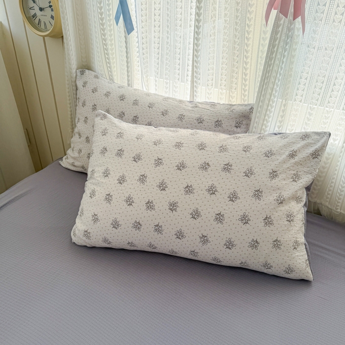 91家纺网 家纺一手货源 找家纺 （总）艾特你 2026新款云感针织提花双层纱四件套-欢喜