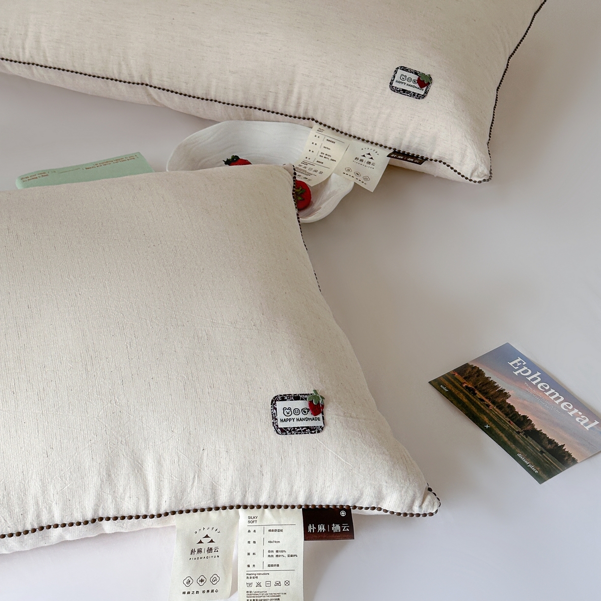 91家纺网 家纺一手货源 找家纺 （总）伟邦枕芯 2026新款草莓棉麻酒店枕