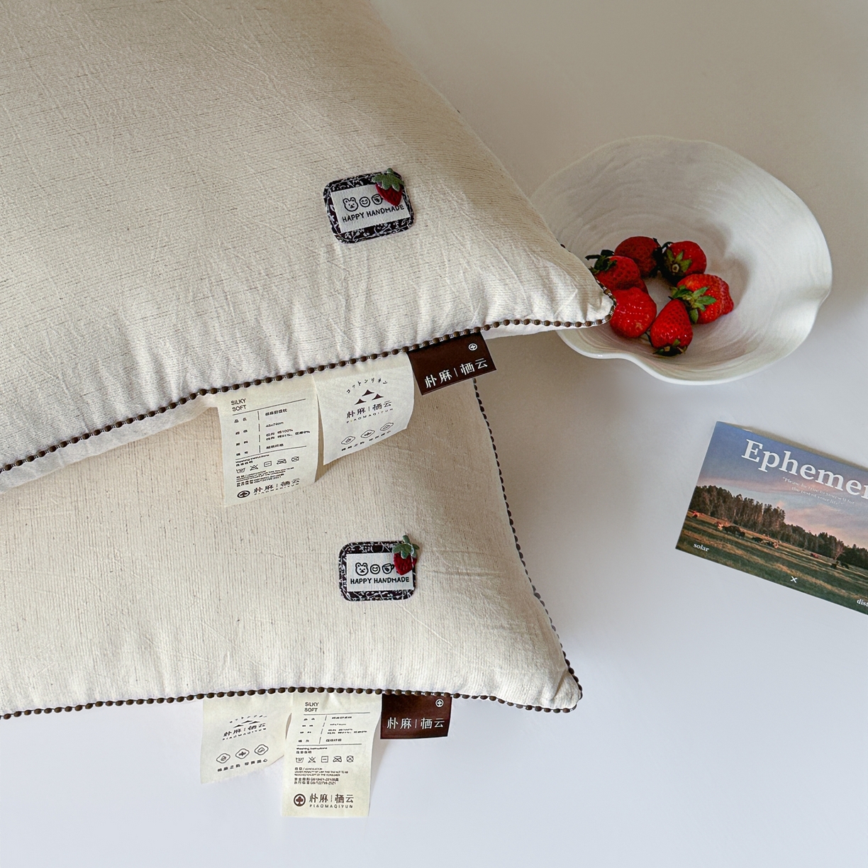 91家纺网 家纺一手货源 找家纺 （总）伟邦枕芯 2026新款草莓棉麻酒店枕