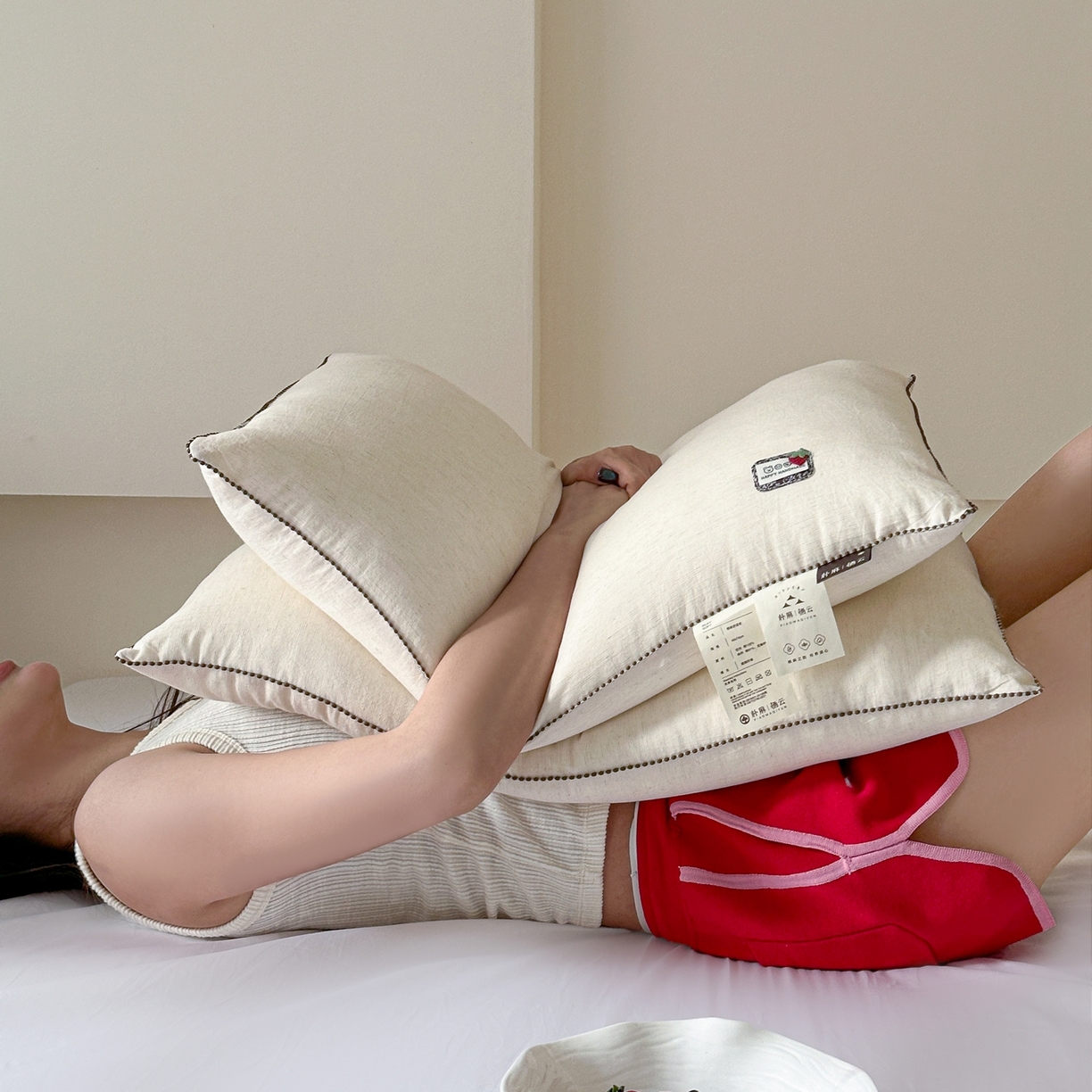 91家纺网 家纺一手货源 找家纺 （总）伟邦枕芯 2026新款草莓棉麻酒店枕