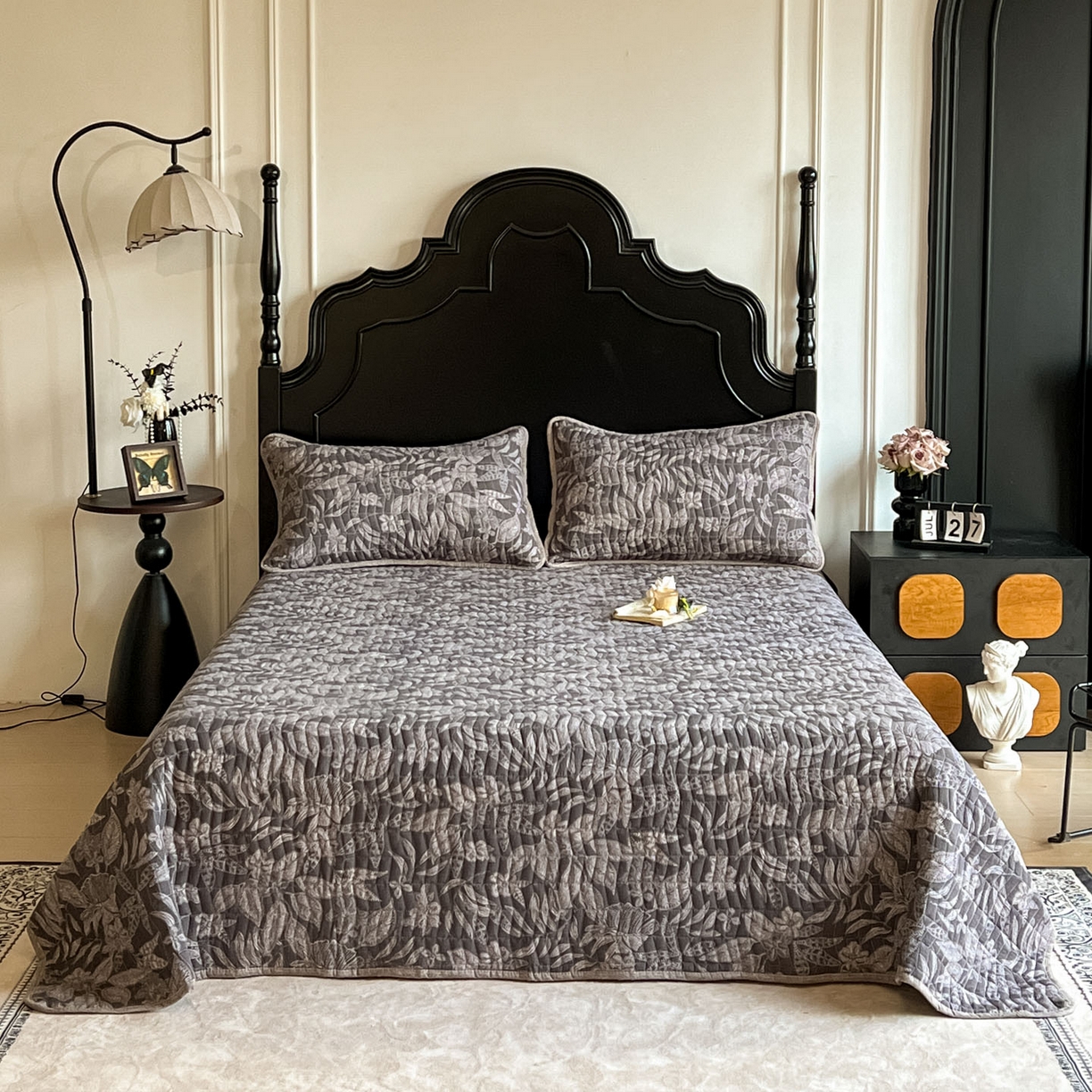 91家纺网 家纺一手货源 找家纺 满座家居 2026新款舒适亲肤简约单品床盖 佩利斯