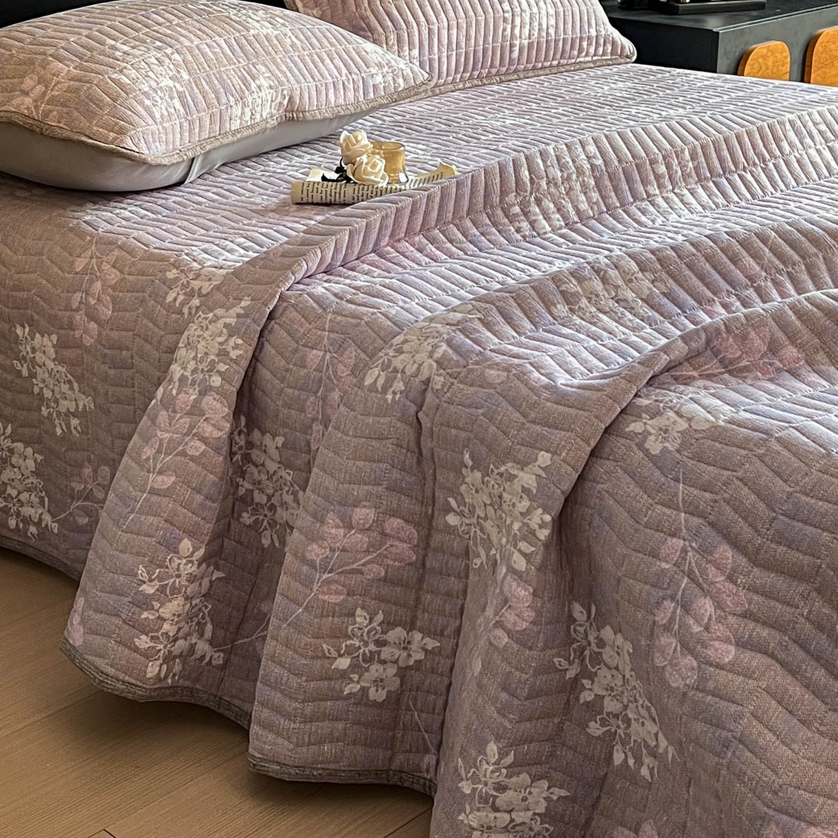 91家纺网 家纺一手货源 找家纺 满座家居 2026新款舒适亲肤简约单品床盖 可颂