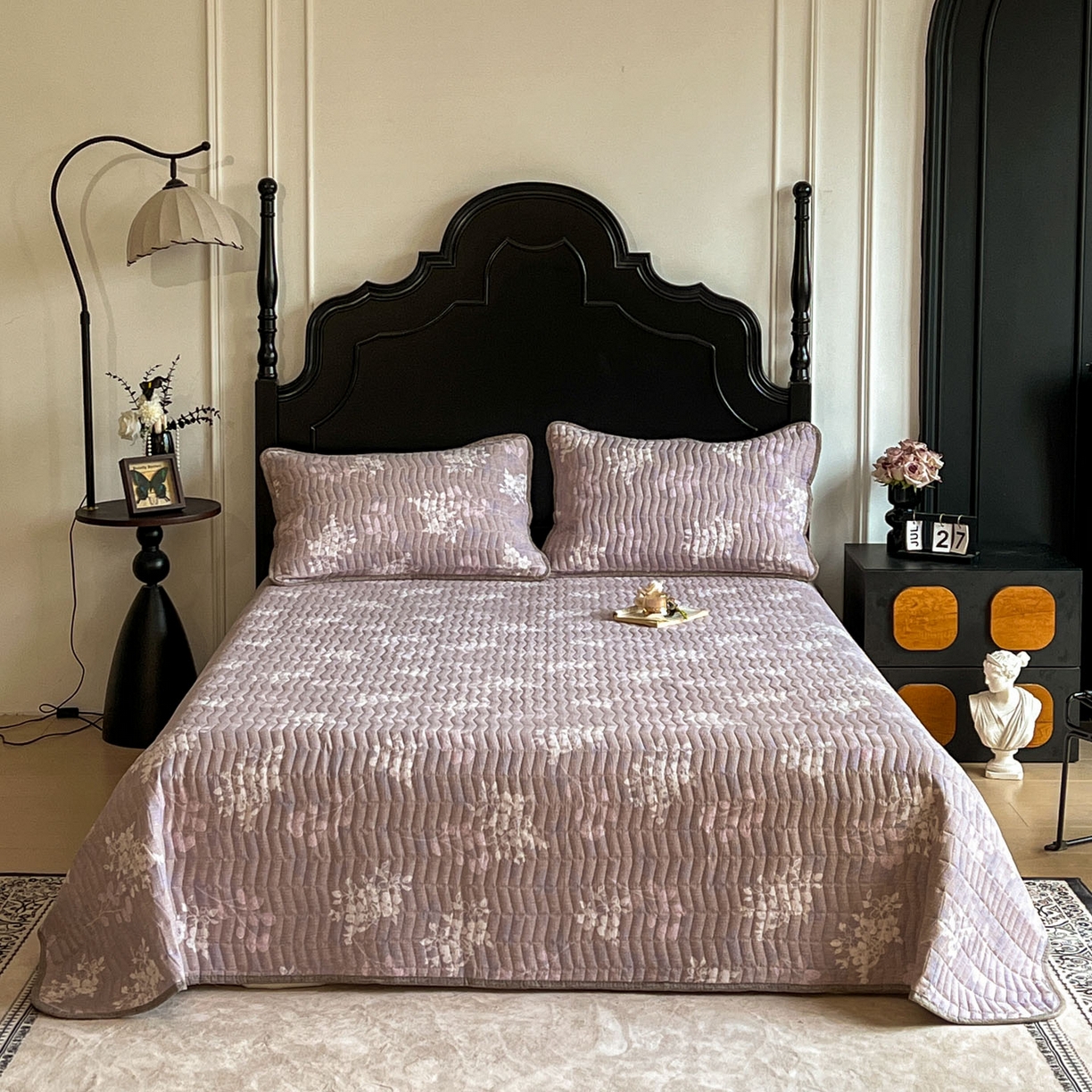 满座家居 2026新款舒适亲肤简约单品床盖 可颂