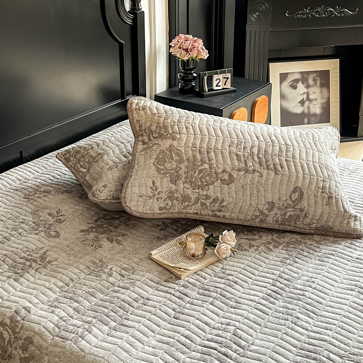 91家纺网 家纺一手货源 找家纺 满座家居 2026新款舒适亲肤简约单品床盖 风木槿