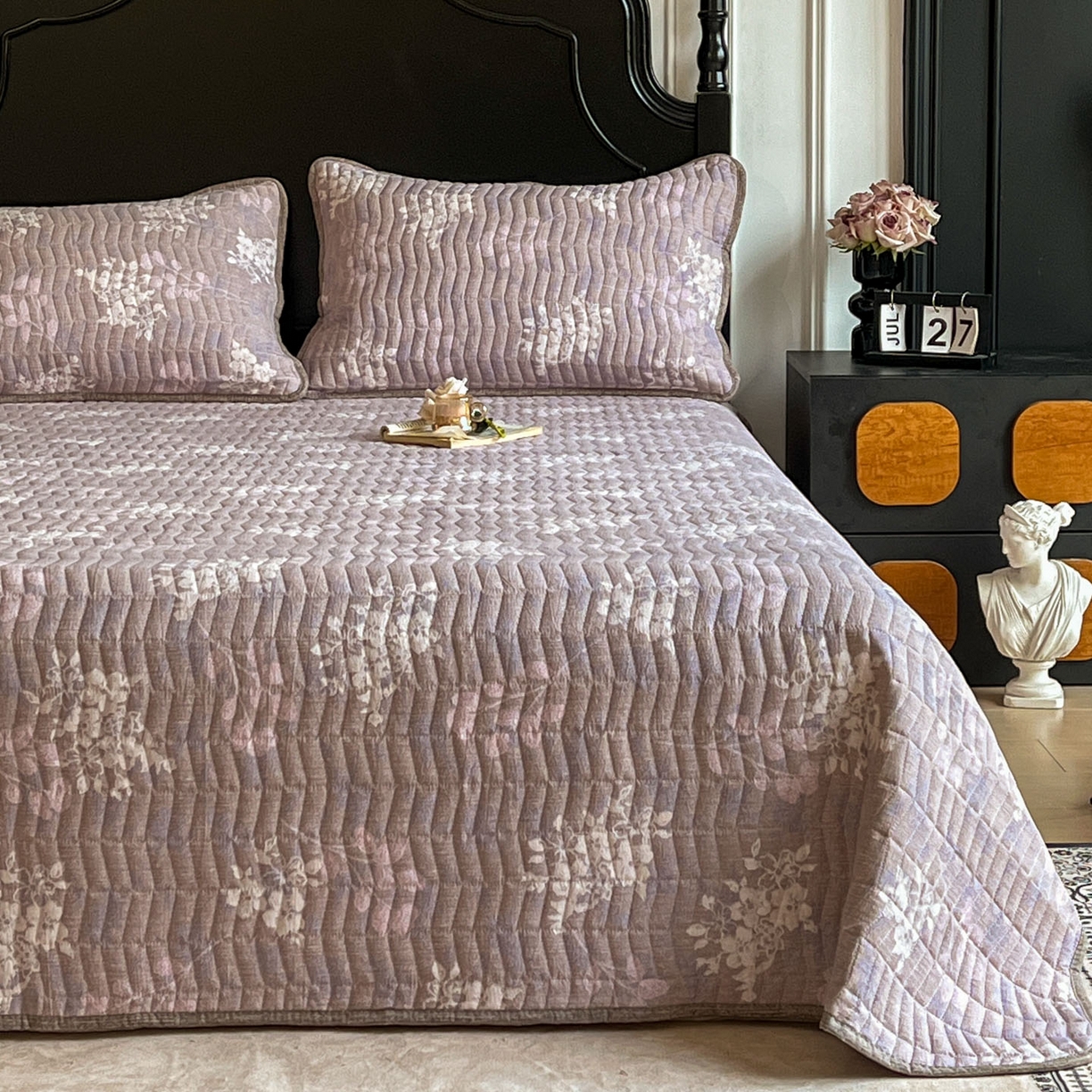 91家纺网 家纺一手货源 找家纺 满座家居 2026新款舒适亲肤简约单品床盖 可颂