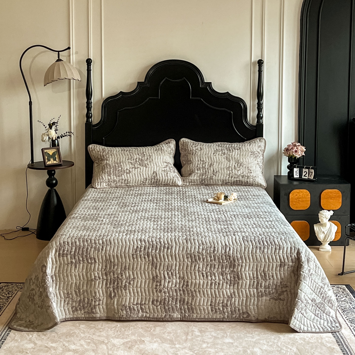 满座家居 2026新款舒适亲肤简约单品床盖 风木槿