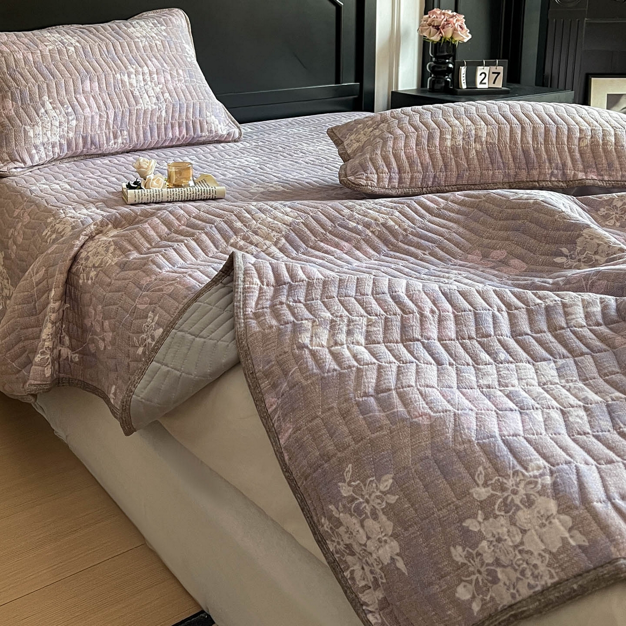 91家纺网 家纺一手货源 找家纺 满座家居 2026新款舒适亲肤简约单品床盖 可颂