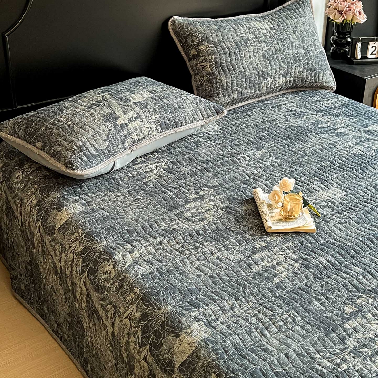 91家纺网 家纺一手货源 找家纺 满座家居 2026新款舒适亲肤简约单品床盖 铜雀